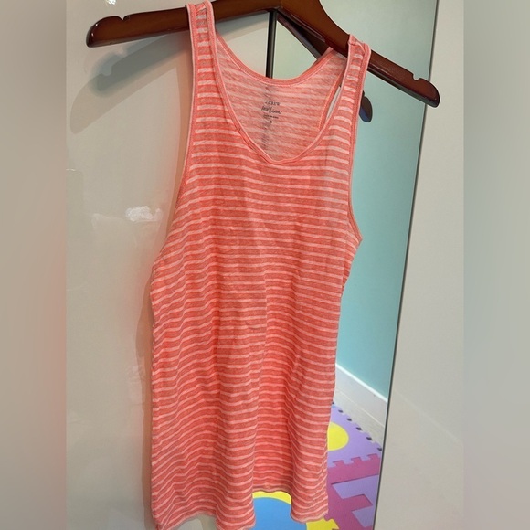 J. Crew Tops - J. Crew Pink Striped Tank Top